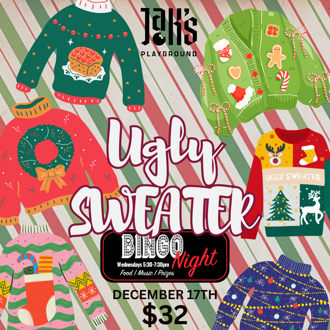 Ugly Christmas Sweater Bingo and Dinner - December 17th