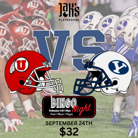 UT VS BYU Bingo and Dinner - September 24th