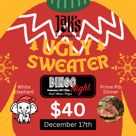 Ugly Sweater Bonus Bingo Night & Dinner - December 17th