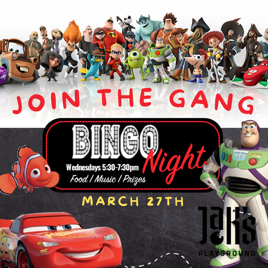 Pixar Bingo Night & Dinner - March 27th
